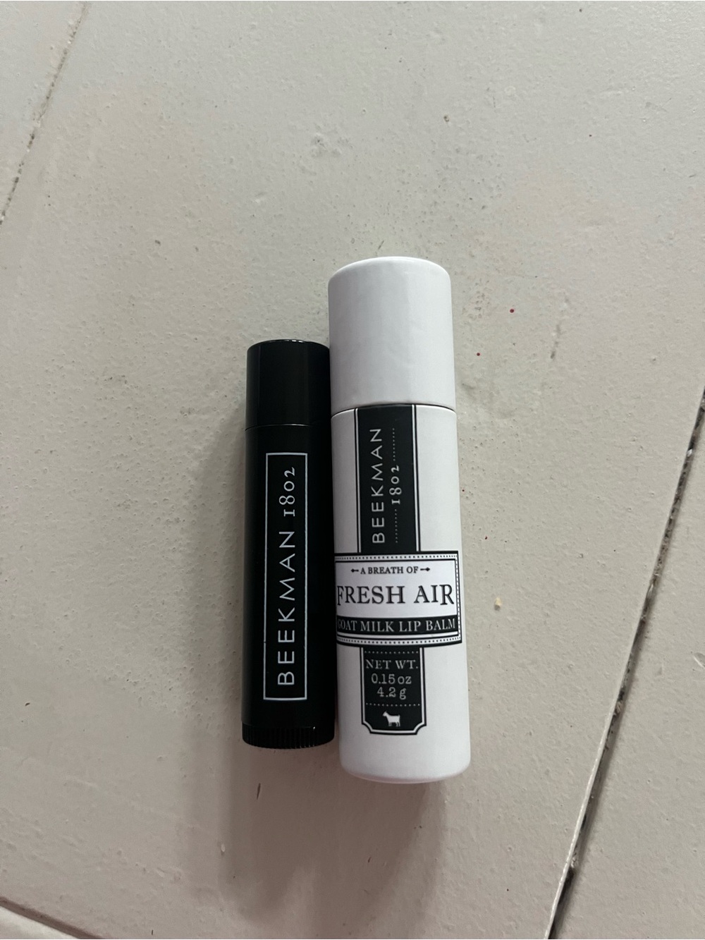 Beekman 1802 Fresh Air Goat Milk Lip Balm Duo - White & Black